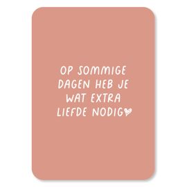 Postkaart Op sommige dagen / Kaartjes van Maaike